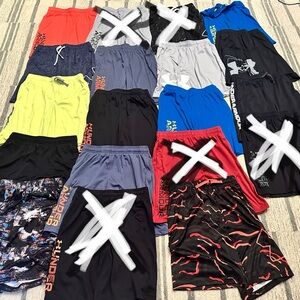 Under Armor Boys Youth LG Athletic Shorts (Lot Of 14 Pairs)